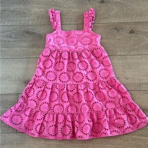 Vineyard Vines Pink Eyelet Kids Dress